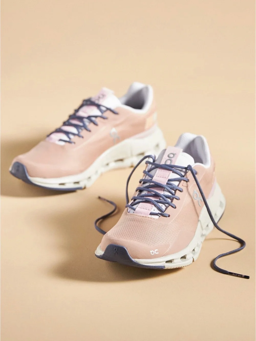 On Running Women's Sneakers in Light Pink with Gray Accents